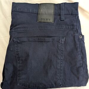 DKNY St Marks Slim Pants, 32x32, navy blue